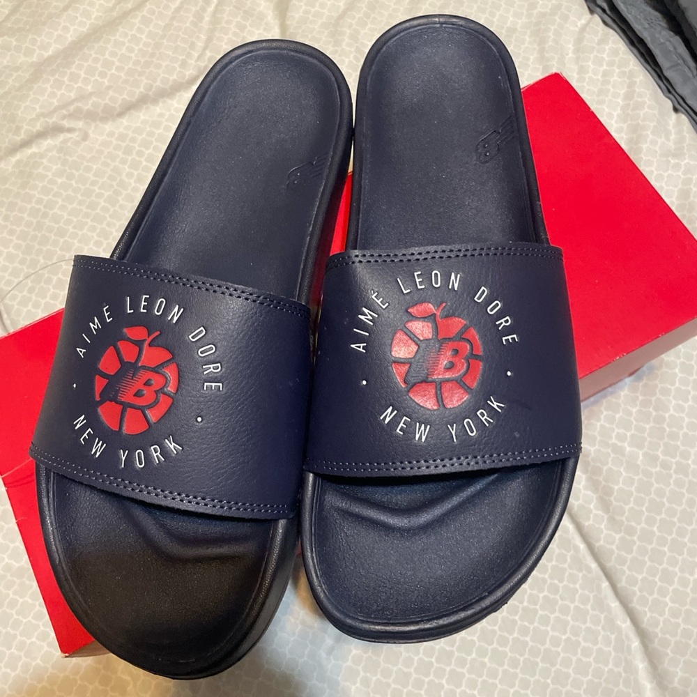 Aime Leon Dore Navy Slide Sandals